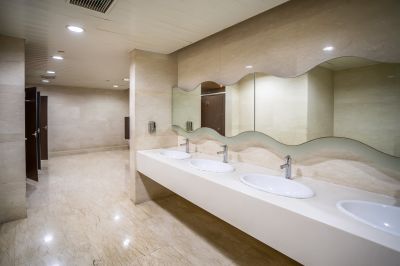 Spacious Master Bathroom with Natural Light